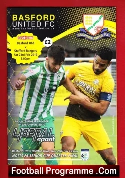 Basford United v Stafford Rangers 2019 - football programme