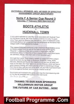 Boots Athletic v Hucknall Town 2003