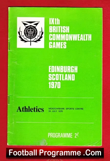 British Commonwealth Games Athletics Programme 1970 – Edinburgh