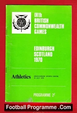 British Commonwealth Games Athletics Programme 1970 – Edinburgh