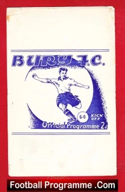 Bury v Lincoln City 1948 - to clear - football programme