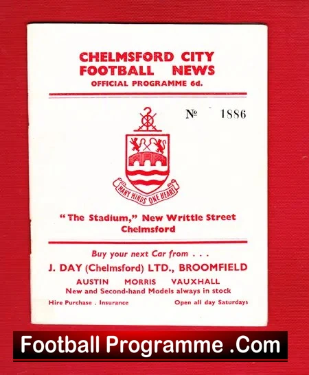 Chelmsford City v Colchester United 1964