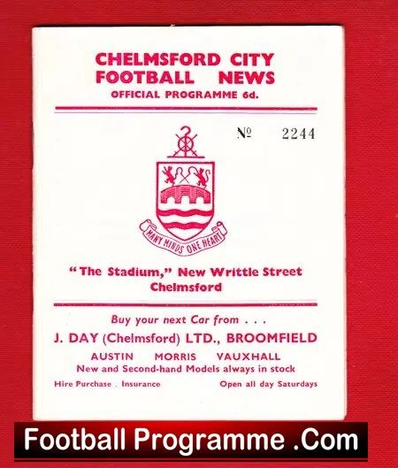 Chelmsford City v Romford 1962