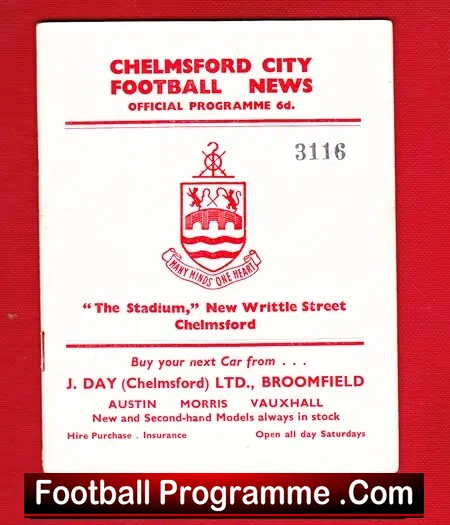 Chelmsford City v Romford 1963 – FA Cup