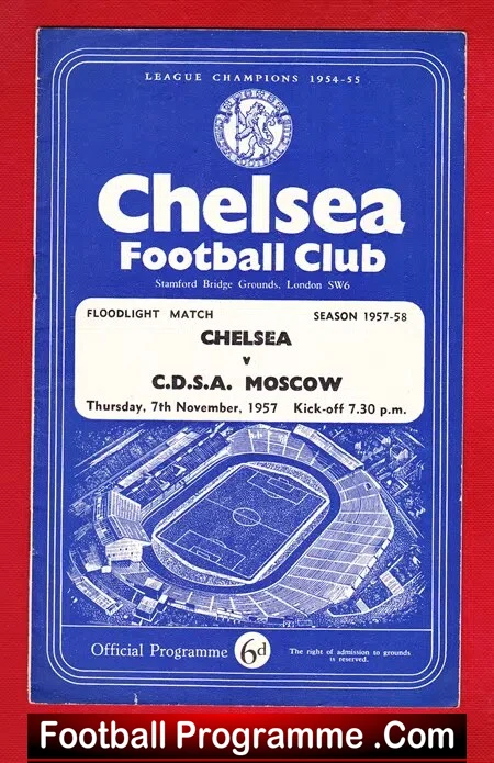 Chelsea v CDSA Moscow 1957 – Floodlight Match