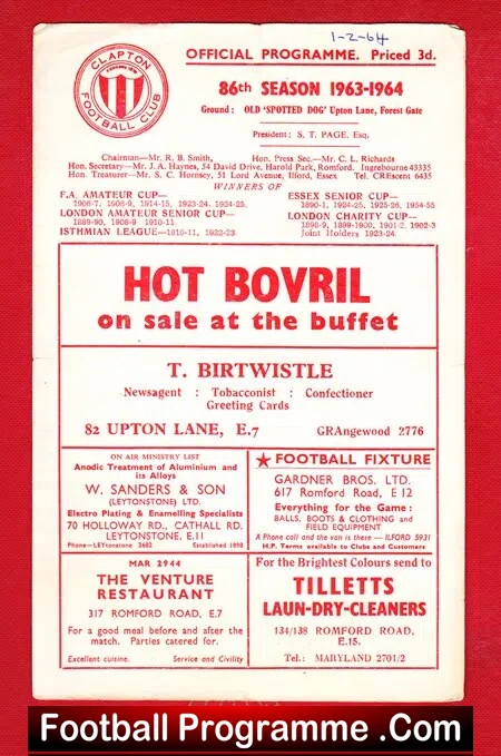 Clapton v Barnet 1964