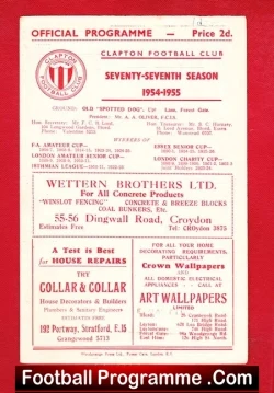 Clapton v Walthamstow Avenue 1955