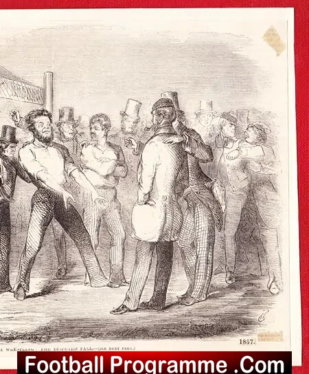 Cornish Wrestling Antique Engraving Cornwall Gundry 1857