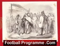 Cornish Wrestling Antique Engraving Cornwall Gundry 1857