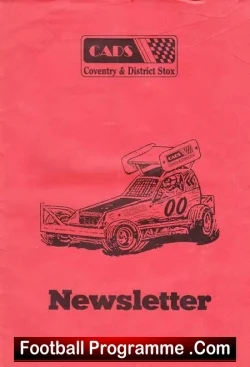 Coventry District Stox Stock Car Newsletter Magazine July 1986 - sports memorabilia