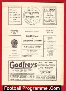 Dagenham v Chesham United 1958 – Corinthian League