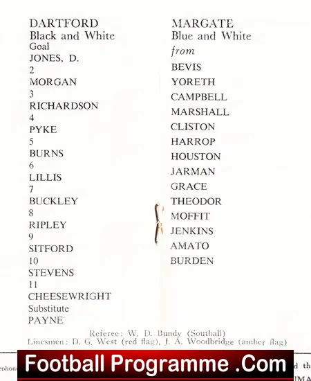 Dartford v Margate 1968