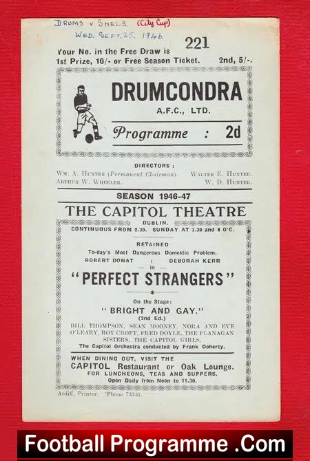 Drumcondra v Shelbourne 1946 – Ireland
