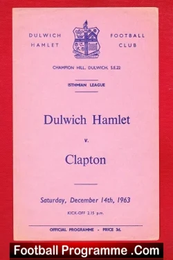 Dulwich Hamlet v Clapton 1963