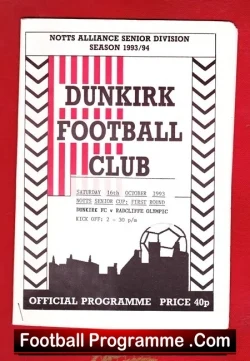 Dunkirk v Radcliffe Olympic 1993 – Notts Senior Cup
