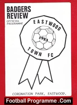 Eastwood Town v Hucknall Town 1988 - Notts Senior Cup Final - football programme