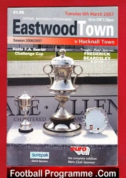 Eastwood Town v Hucknall Town 2007 - football programme