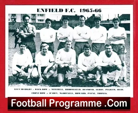 Enfield Football Club Team Picture 1965 – 1966