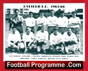 Enfield Football Club Team Picture 1965 - 1966 - football memorabilia