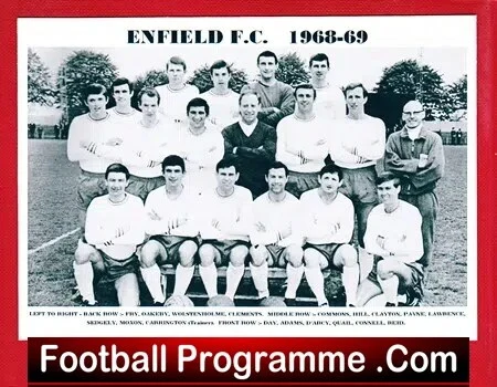 Enfield Football Club Team Picture 1968 – 1969