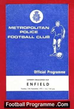 Enfield v Metropolitan Police 1972 – London Challenge Cup Met