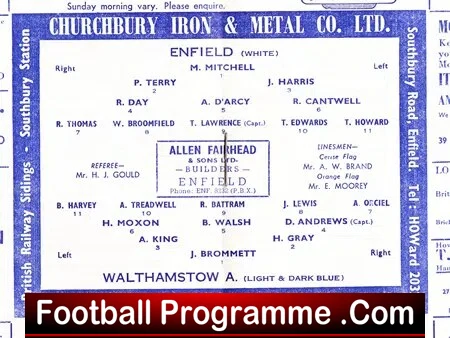 Enfield v Walthamstow Avenue 1964 - Abandoned