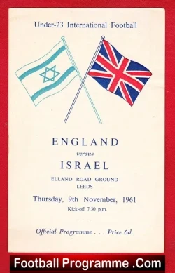 England v Israel 1961 – Under 23 Leeds – Bobby Moore
