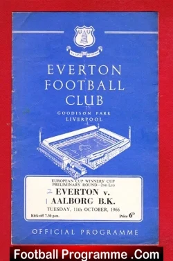 Everton v Aalborg BK 1966 – European Cup – Denmark Team
