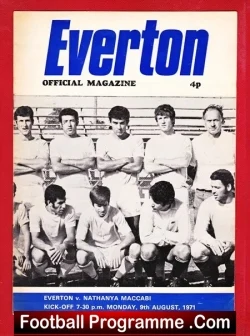 Everton v Nathanya Maccabi 1971 – Jewish Israel Football Team