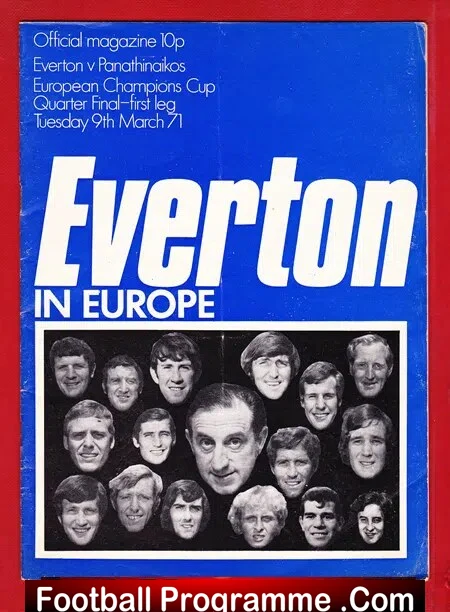 Everton v Panathinaikos 1971 – European Cup
