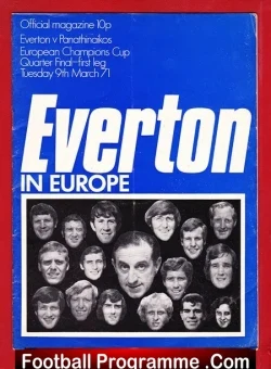 Everton v Panathinaikos 1971 – European Cup