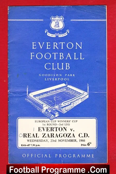 Everton v Real Zaragoza 1966 – European Cup Spain Team