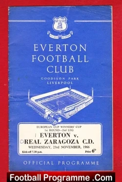 Everton v Real Zaragoza 1966 – European Cup Spain Team