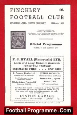 Finchley v Hendon 1967 – Public Trial Match