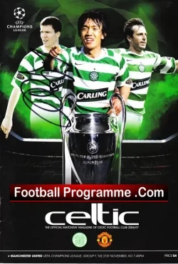 Glasgow Celtic v Manchester United 2006 - Signed - football programme