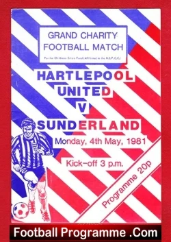 Hartlepool United v Sunderland 1981 – Grand Charity Match