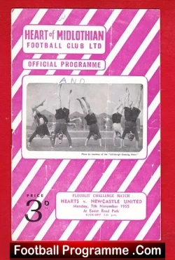 Heart Of Midlothian v Newcastle United 1955 – Hearts – Friendly