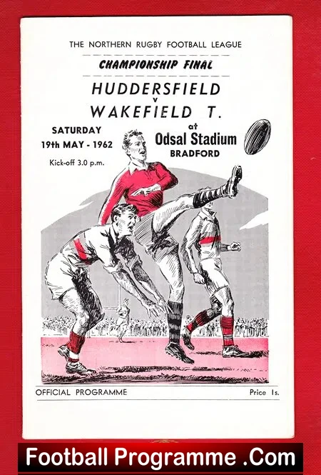 Huddersfield Rugby v Wakefield Trinity 1962 Challenge Cup Final