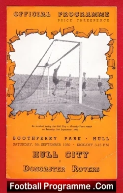 Hull City v Doncaster Rovers 1950 - football programme