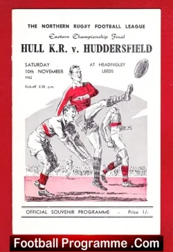 Hull Kingston Rovers Rugby v Huddersfield 1962 – Cup Final