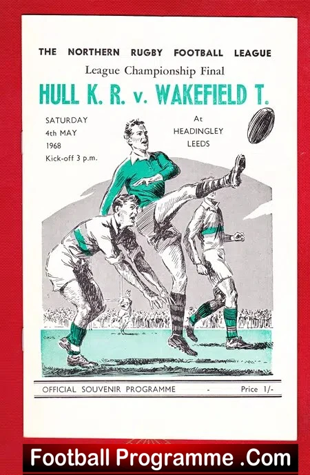 Hull Kingston Rovers Rugby v Wakefield Trinity 1968 – Cup Final