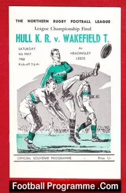 Hull Kingston Rovers Rugby v Wakefield Trinity 1968 – Cup Final