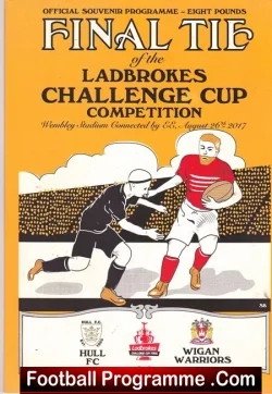 Hull Rugby v Wigan 2017 - Challenge Cup Final - rugby programme