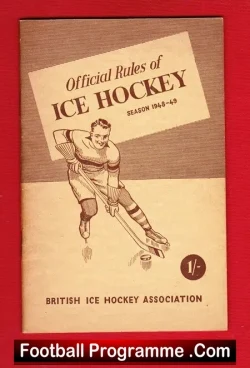 Ice Hockey Official Rules Handbook – 1948 – 1949