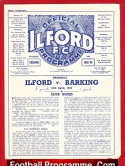 Ilford v Barking 1953