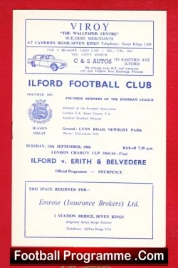 Ilford v Erith Belvedere 1966 – London Charity Cup Final
