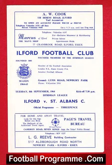 Ilford v St Albans City 1964