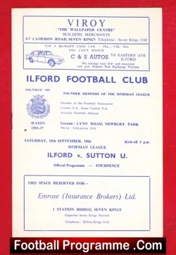 Ilford v Sutton United 1966