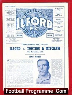 Ilford v Tooting Mitcham United 1953 – London Senior Cup