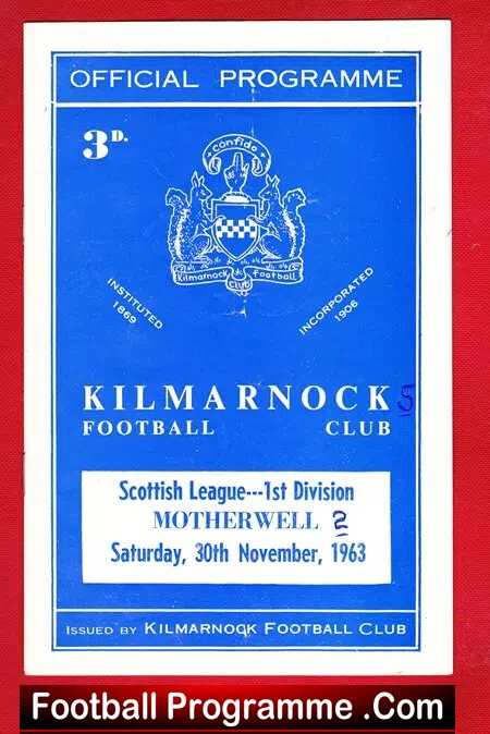 Kilmarnock v Motherwell 1963